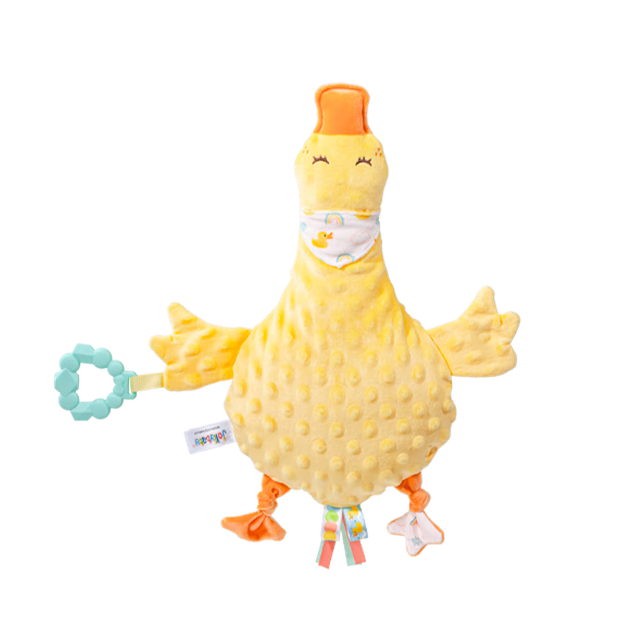 Мягкая плюшевая кукла-игрушка Jollybaby Baby Comfort Blanket Doll, средство для улучшения сна новорожденных, съедобная кукла-марионетка, одеяло для комфортного положения лежа на животе, уточка. - изображение 4