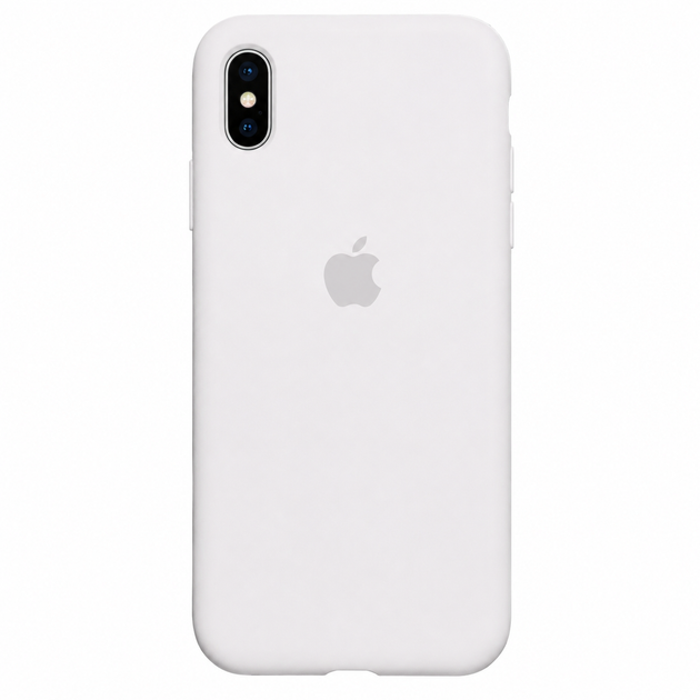 Чохол силіконовий Silicone Case Full Size для iPhone X Xs матовий з мікрофіброю всередині White MC-10449 - Фото 1 Чохол силіконовий Silicone Case Full Size для iPhone X Xs матовий з мікрофіброю всередині White MC-10449 - зображення 1