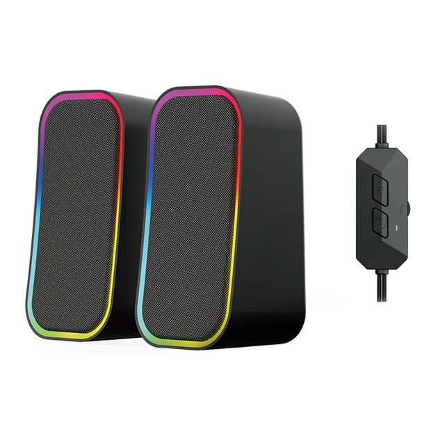 Компьютерные колонки Fantech GS304 Groove Bluetooth V5.3 с мощными басами и LED-подсветкой черные - изображение 3