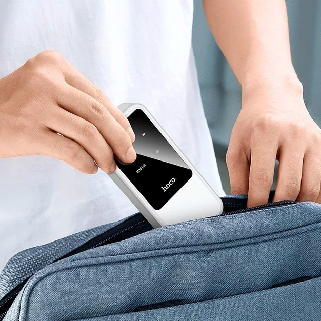 Модем Hoco HI42 Portable Mobile WiFi Transmitter 150 Мбс 2 антени ABS пластик білий - зображення 8