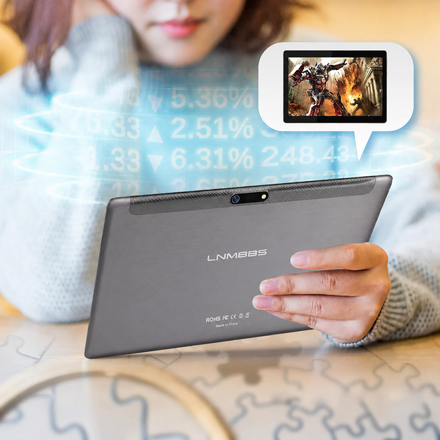 Планшет 10.1" LNMBBS N10 4/64GB 4G LTE Dual SIM Android 12 8000 mAh Сірий - Фото 4 Планшет 10.1" LNMBBS N10 4/64GB 4G LTE Dual SIM Android 12 8000 mAh Сірий - изображение 4