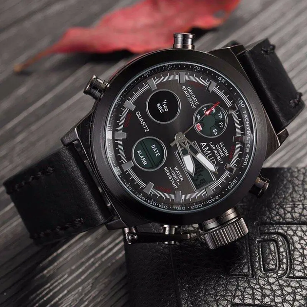 Наручний чоловічий годинник AMST Watch / Армійський чоловічий годинник з підсвічуванням вологостійкий (G3149) - зображення 3