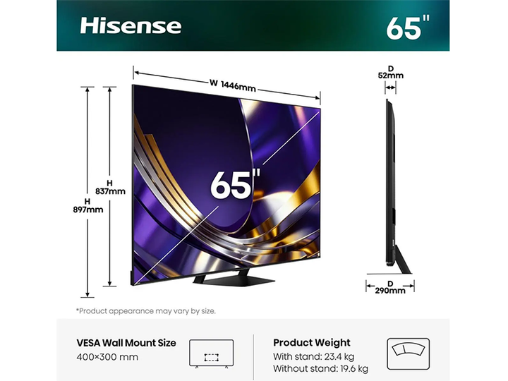 Телевизор HISENSE - 65U7S PRO - Фото 2 Телевизор HISENSE - 65U7S PRO - изображение 2