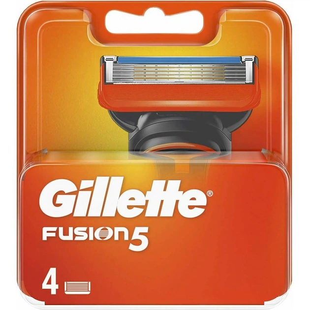 Змінні касети (леза) для гоління Gillette Fusion5 4 шт в упаковці (72695839) - Фото 1 Змінні касети (леза) для гоління Gillette Fusion5 4 шт в упаковці (72695839) - зображення 1