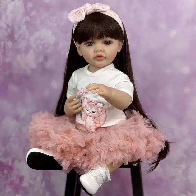 Реалистичная кукла Реборн 55 см полностью виниловая Doll Reborn Baby К0100209 - изображение 3