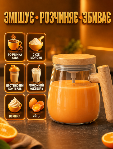 Стеклянная чашка блендер Sunroz Coffee stirring cup 400мл кружка мешалка - изображение 5