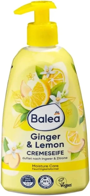 Рідке кремове мило для рук імбир та лимон Balea Ginger & Lemon, 500 мл - Фото 1 Рідке кремове мило для рук імбир та лимон Balea Ginger & Lemon, 500 мл - изображение 1