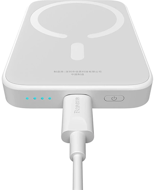 УМБ Baseus Magnetic Mini Air MagSafe 6000 mAh 20 W White (PPCXM06A) - Фото 8 УМБ Baseus Magnetic Mini Air MagSafe 6000 mAh 20 W White (PPCXM06A) - изображение 8