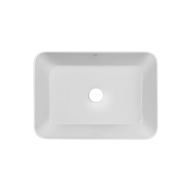 Раковина накладная Qtap Virgo 550х380 прямоугольная, белая (QT18116308W) - изображение 3