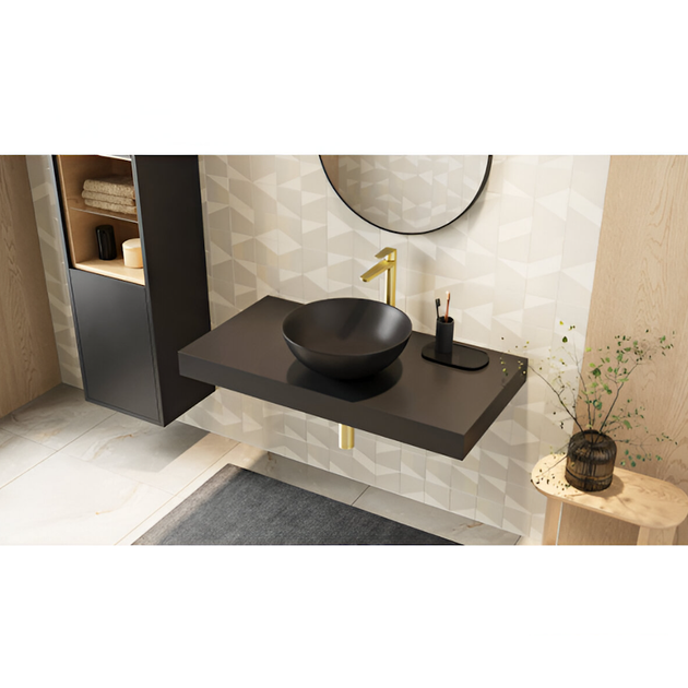 Раковина накладная Excellent Luqa CEAC.6401.400.BLM 400 круглая черная матовая - изображение 2