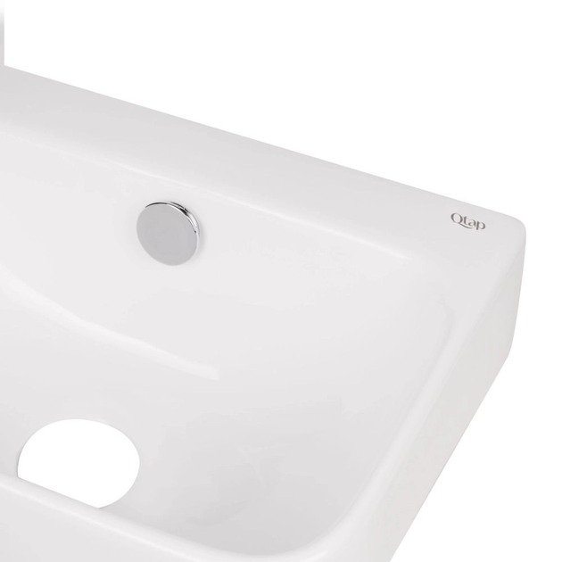 Раковина подвесная Qtap Tern 450х250 в левый угол, белая (QT17115117LWN47327) - Фото 3 Раковина подвесная Qtap Tern 450х250 в левый угол, белая (QT17115117LWN47327) - изображение 3