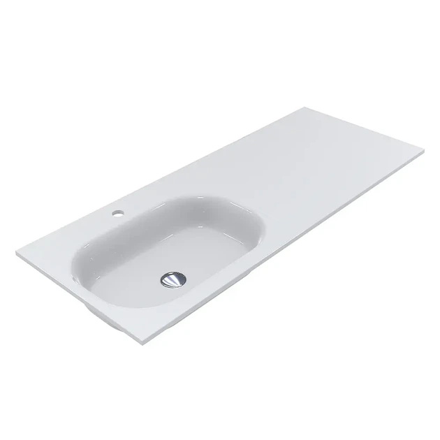 Умывальник врезной Miraggio Lake L 1250x500 прямоугольный, белый - изображение 2