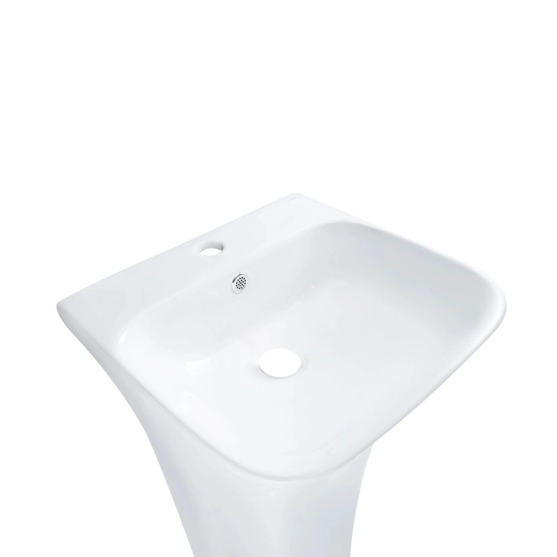 Раковина напольная Qtap Crow 825х425 прямоугольная, белая (QT0511G315WN) - изображение 2