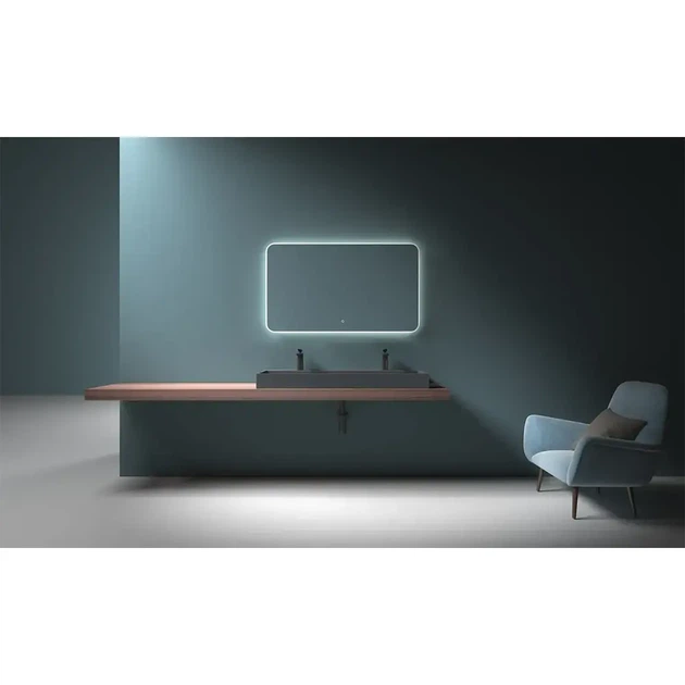 Умывальник подвесной VBI Este 1200x460 2/O прямоугольный, чёрный (VBI-019930) - изображение 8