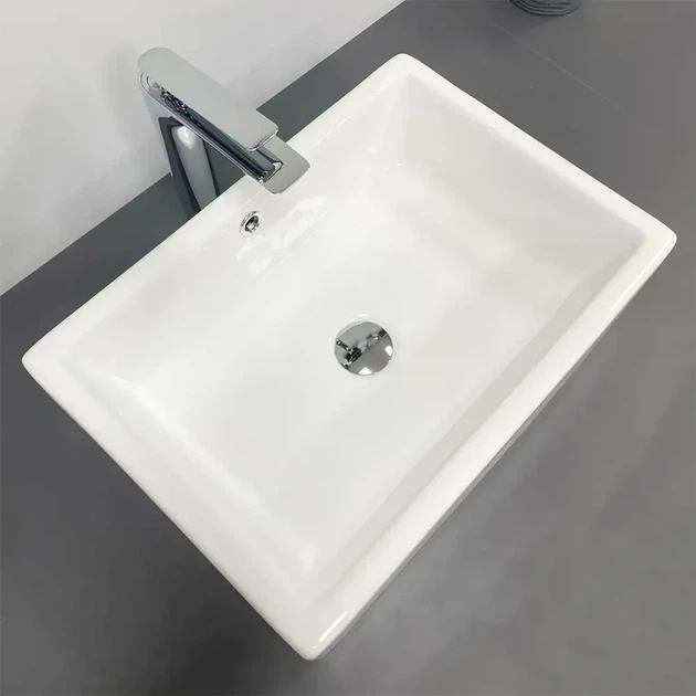 Умывальник накладной VBI Castello 510x350 прямоугольный, белый (VBI-012901) - изображение 3