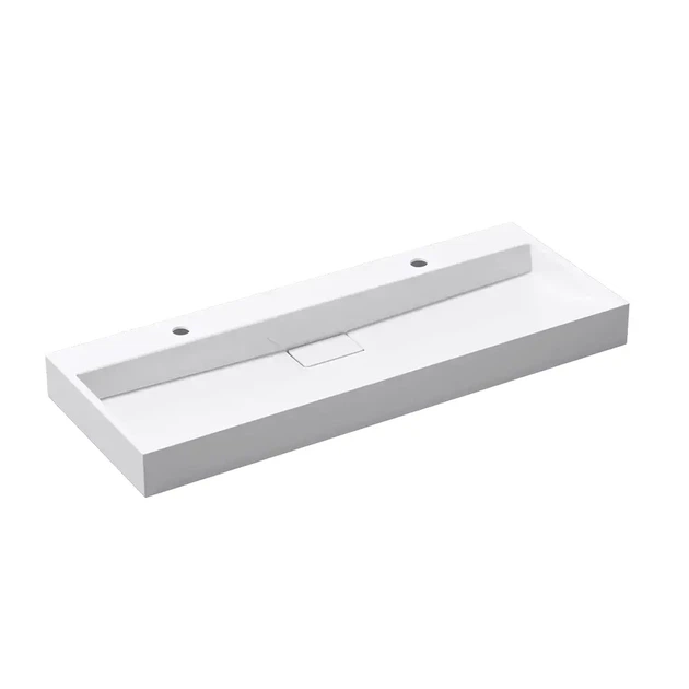 Умывальник подвесной VBI Este 1200x460 2/O прямоугольный, белый (VBI-019927) - изображение 2