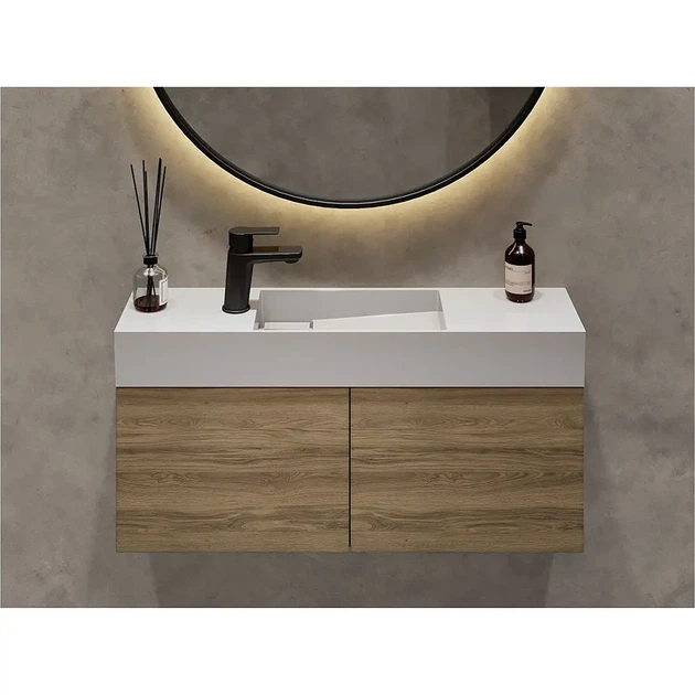 Умывальник накладной Miraggio Toni 850x220 прямоугольный, белый - изображение 6