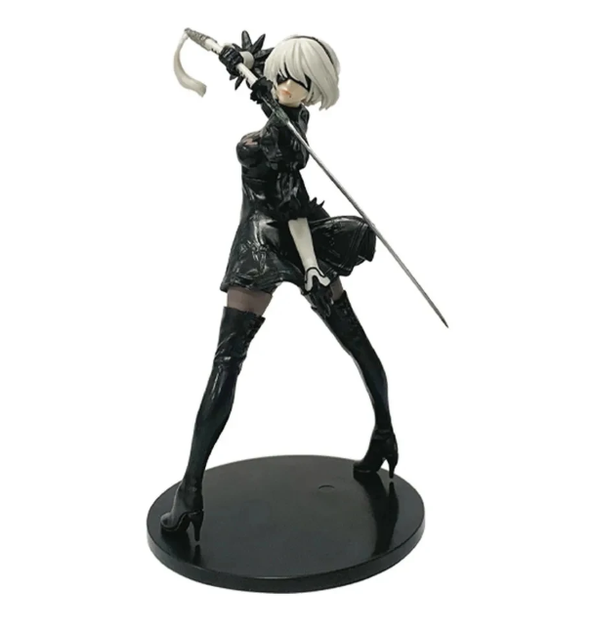 Фигурка коллекционная NieR: Automata YoRHa 2B (Ниер Автомата 2B) Аниме фигурка девушки-андроида с мечом на подставке, черный костюм - Фото 3 Фигурка коллекционная NieR: Automata YoRHa 2B (Ниер Автомата 2B) Аниме фигурка девушки-андроида с мечом на подставке, черный костюм - изображение 3