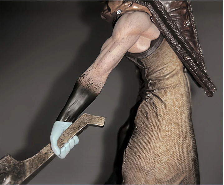 Колекційна екшн-фігурка Пірамідоголова з Сайлент Хілл/Pyramid Head Silent Hill 2 Red Pyramid Thing Stature 22 см з мечем - зображення 6