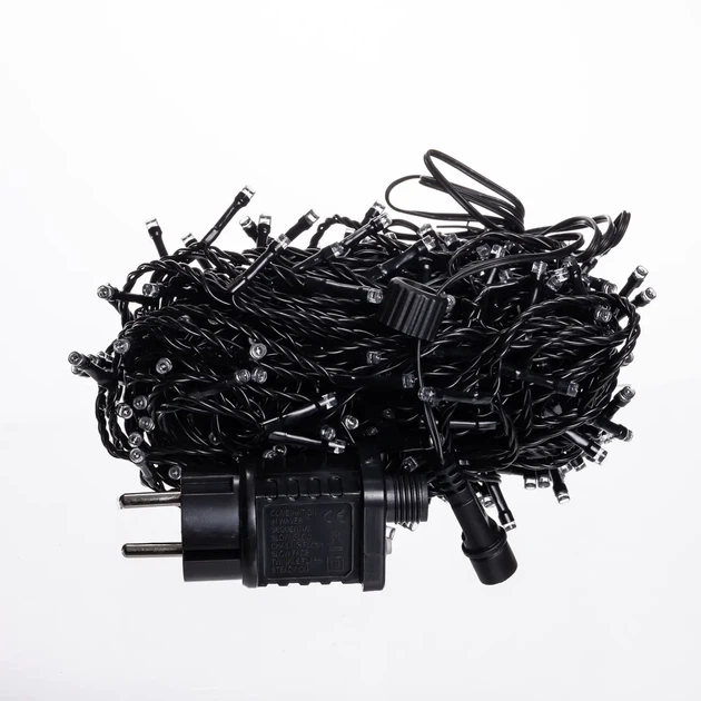 Гирлянда Нить уличная 30 м 300 LED Синяя черный провод гирлянда на улицу 8 режимов работы гирлянда нитка - изображение 4