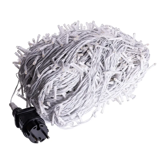Уличная гирлянда нитка 100 м 1000 LED Белая белый провод гирлянда на улицу 8 режимов работы новогодняя гирлянда - изображение 7