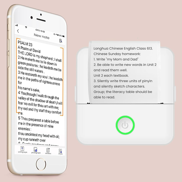 Портативний термопринтер із Bluetooth / Дитячий Bluetooth принтер / Принтер для телефону - Фото 7 Портативний термопринтер із Bluetooth / Дитячий Bluetooth принтер / Принтер для телефону - зображення 7