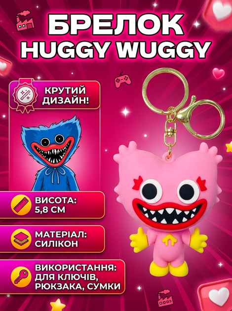 Брелок Хагги Вагги Huggy Wuggy фигурка игрушка для ключей, рюкзака, сумки 5,8 см Hug_238 - Фото 1 Брелок Хагги Вагги Huggy Wuggy фигурка игрушка для ключей, рюкзака, сумки 5,8 см Hug_238 - изображение 1