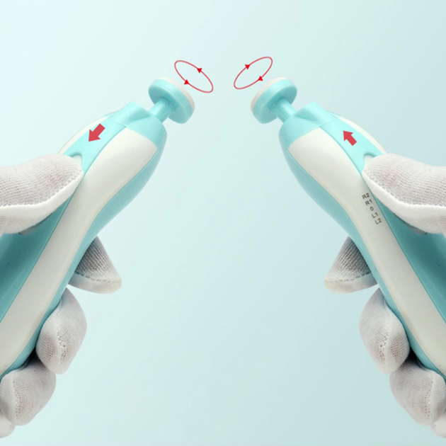 Детский аккумуляторный триммер для ногтей + 6 насадок, NAIL TRIMMER XL-667 / Электрическая пилочка для детей - изображение 5