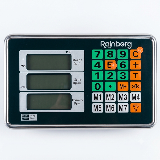 Платформенные торговые весы RB-300KG с аккумулятором, 300 кг, 50×40 см, синие / Электронные весы / Весы складские - изображение 7