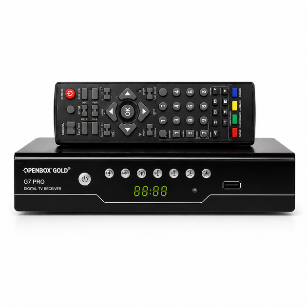 Цифровая ТВ приставка для телевизора HDMI, USB, Openbox Gold G7 Pro, Черный - изображение 3