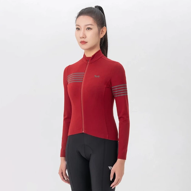 Кофта велосипедная женская Rockbros YPW065 длинный рукав осень/зима L Red (5907769394102) - Фото 2 Кофта велосипедная женская Rockbros YPW065 длинный рукав осень/зима L Red (5907769394102) - изображение 2