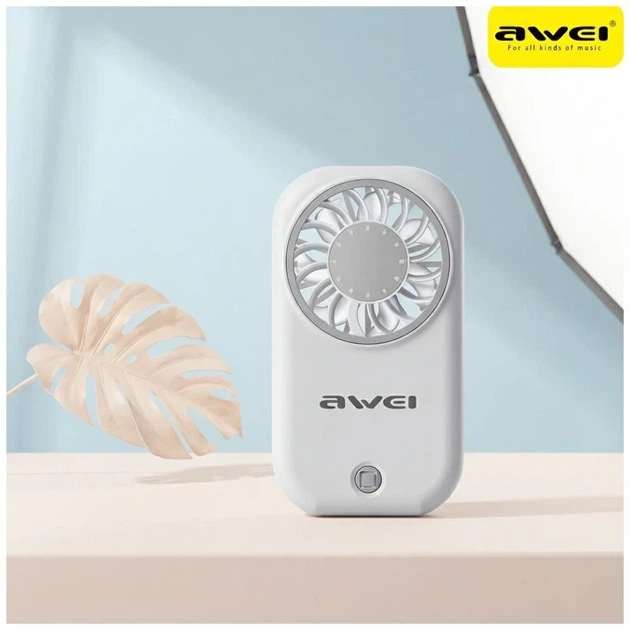 Вентилятор ручной AWEI F57 White (F75) - изображение 4
