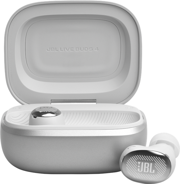 Навушники JBL Live Buds 4 Silver (JBLLIVEBUDS4SIL) - Фото 4 Навушники JBL Live Buds 4 Silver (JBLLIVEBUDS4SIL) - зображення 4