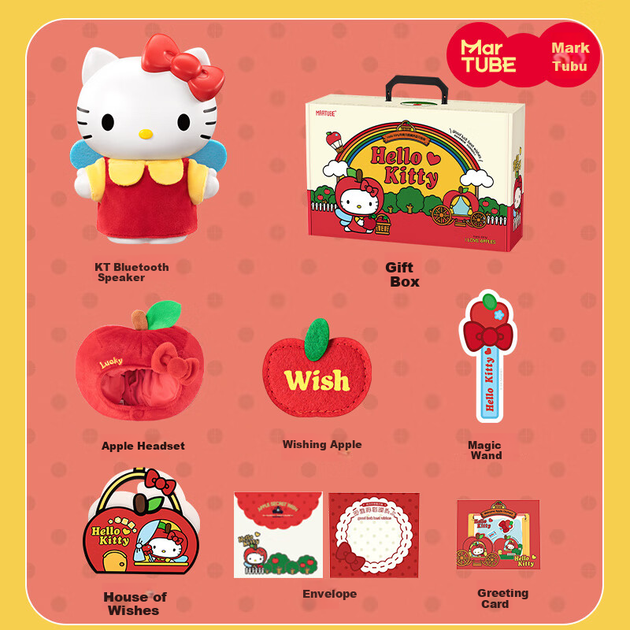 Портативная колонка MARtube Hello Kitty 5W Red/White - Фото 7 Портативная колонка MARtube Hello Kitty 5W Red/White - изображение 7