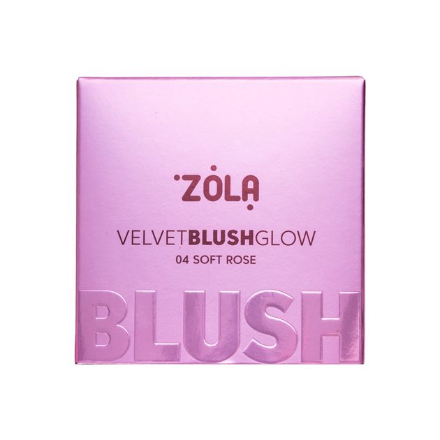 Рум’яна ZOLA Velvet Blush Glow 04 Ніжна троянда Soft Rose - зображення 4
