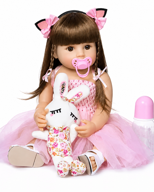 Реалістична Кукла Реборн 55 см Моніка повністю силіконова Doll Reborn Baby 0100101 - Фото 1 Реалістична Кукла Реборн 55 см Моніка повністю силіконова Doll Reborn Baby 0100101 - зображення 1