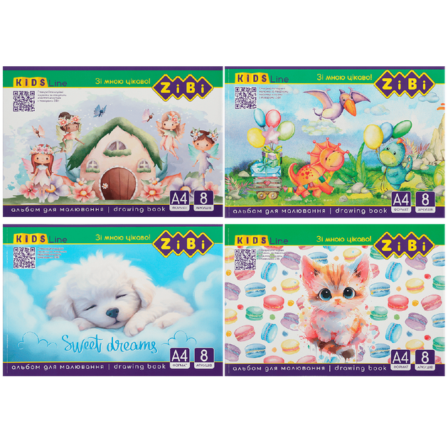 Альбом для малювання на скобі Феї ZIBI KIDS LINE 8 аркушів 120 г/м2 ZB.1420 - Фото 2 Альбом для малювання на скобі Феї ZIBI KIDS LINE 8 аркушів 120 г/м2 ZB.1420 - изображение 2