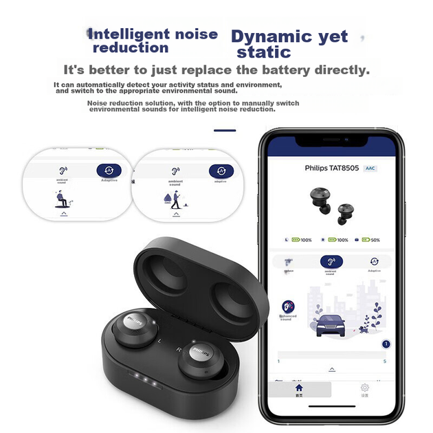 Наушники PHILIPS TAT8505 Wireless ANC Black (4895229108424) - изображение 6