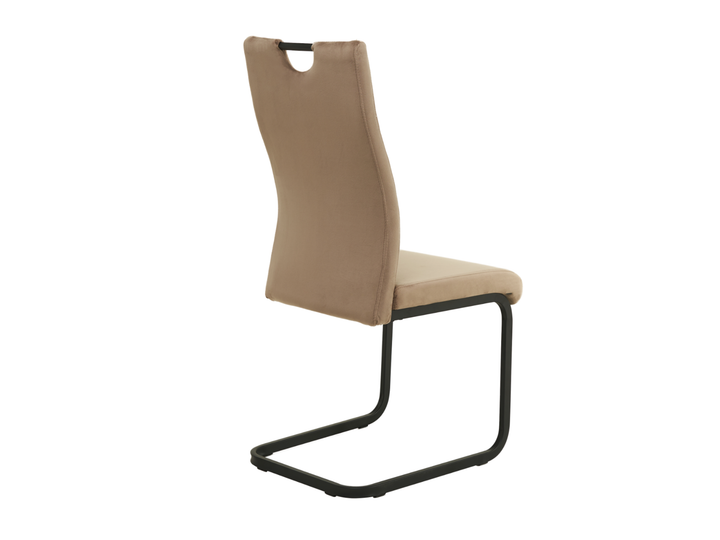 Стілець S-121 капучино велюр + чорний - Фото 3 Стілець S-121 капучино велюр + чорний - зображення 3