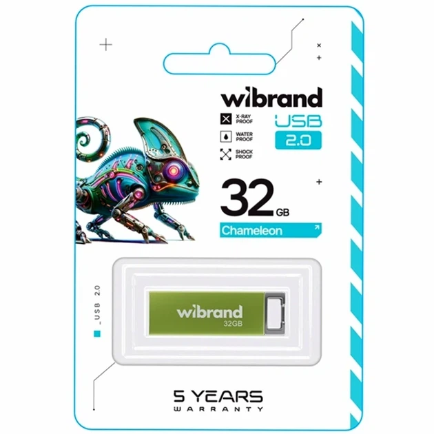 USB-флешка 32 Гб Wibrand Chameleon червона металевий корпус для зберігання даних - зображення 2