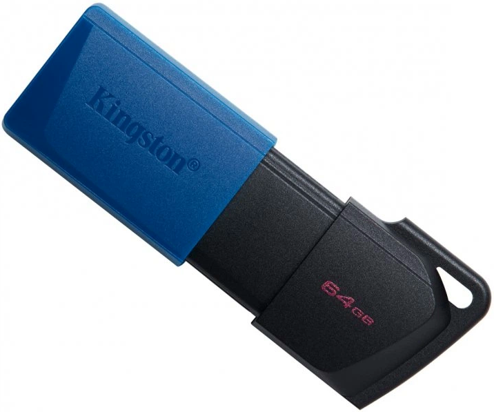 USB флешка Kingston DT Exodia M 64GB 3.2 Gen 1 компактная ударостойкая черный синий - изображение 3