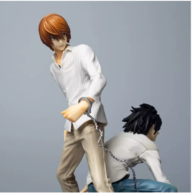 Коллекционная аниме фигурка Лайт Ягами и Эл Лолайт (Light Yagami & L Lawliet) — Тетрадь смерти / Death Note 20см - изображение 5