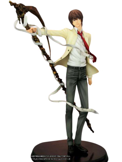 Коллекционная аниме фигурка Light Yagami Death Note 26 см с косой шинигами – статуэтка Лайт Ягами Kira Action Figure Тетрадь Смерти PVC Anime Figure - изображение 7