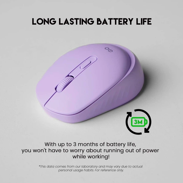Беспроводная мышь Fantech GO W609 эргономичная с поддержкой DPI до 1600 для работы и игр фиолетовая - изображение 5