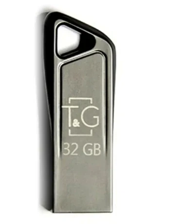 USB-флешка 32 Гб метал чорний USB 2.0 для зберігання даних модель Metal 114 - зображення 3