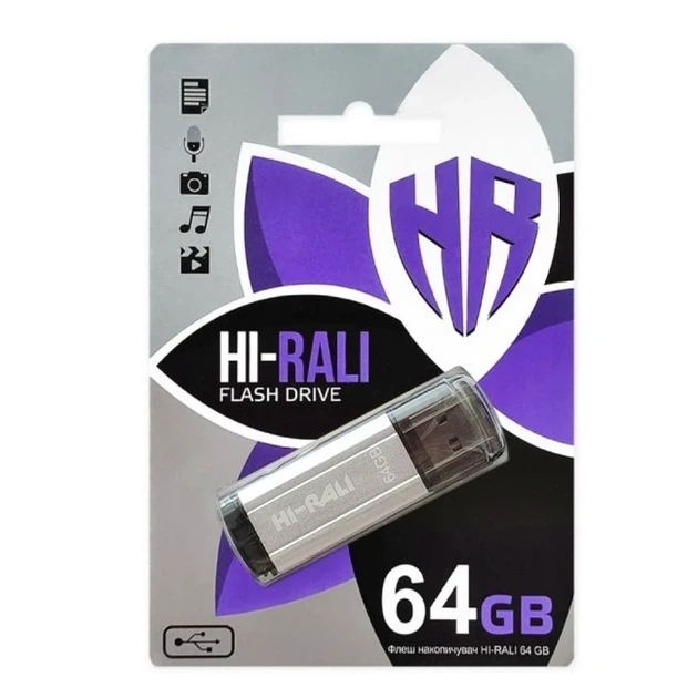 USB флешка 64GB корпус стальной USB 2.0 для хранения и переноса данных Hi-Rali Stark - Фото 7 USB флешка 64GB корпус стальной USB 2.0 для хранения и переноса данных Hi-Rali Stark - изображение 7