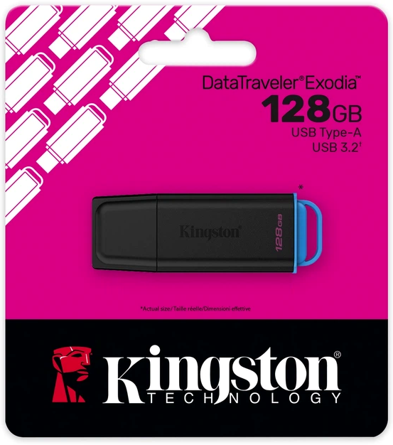 USB-флешка Kingston DT Exodia G2 128 GB USB 3.2 чорна висока швидкість передавання даних компактний дизайн Black - зображення 8