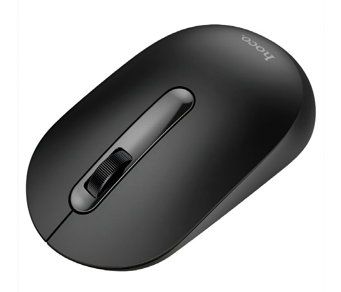 Беспроводная мышь Hoco GM14 оптическая с USB адаптером для ПК и ноутбука черная эргономичная легкая - изображение 2