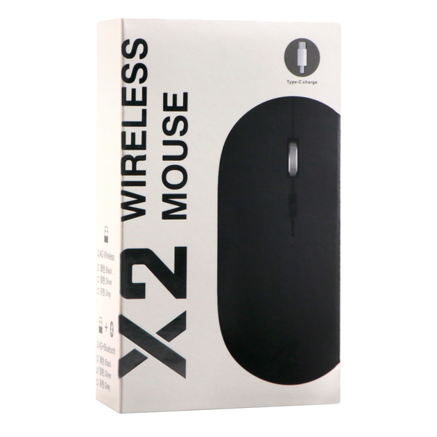 Беспроводная мышь TWolf X2 Rechargeable 2.4G Bluetooth эргономичная с аккумулятором серый - изображение 10