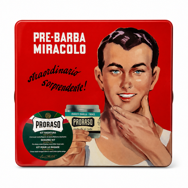 Подарунковий набір Proraso в металевій коробці "Освіжаюча та Тонізуюча свіжість з евкаліптовою олією та ментолом" - Фото 1 Подарунковий набір Proraso в металевій коробці "Освіжаюча та Тонізуюча свіжість з евкаліптовою олією та ментолом" - изображение 1